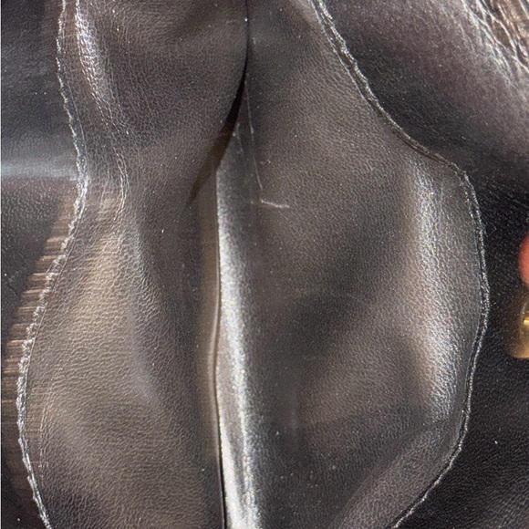 Elegant Black Woven Shoulder bag with Gold Color Accents - Picture 10 of 12